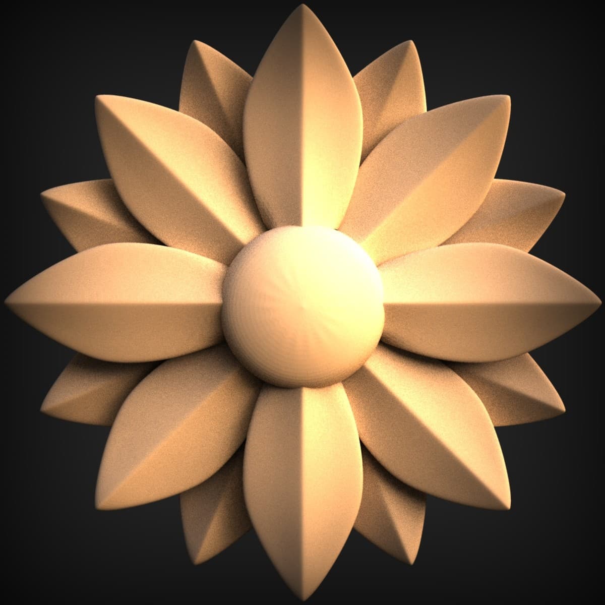 Layered Petal Flower Rosette