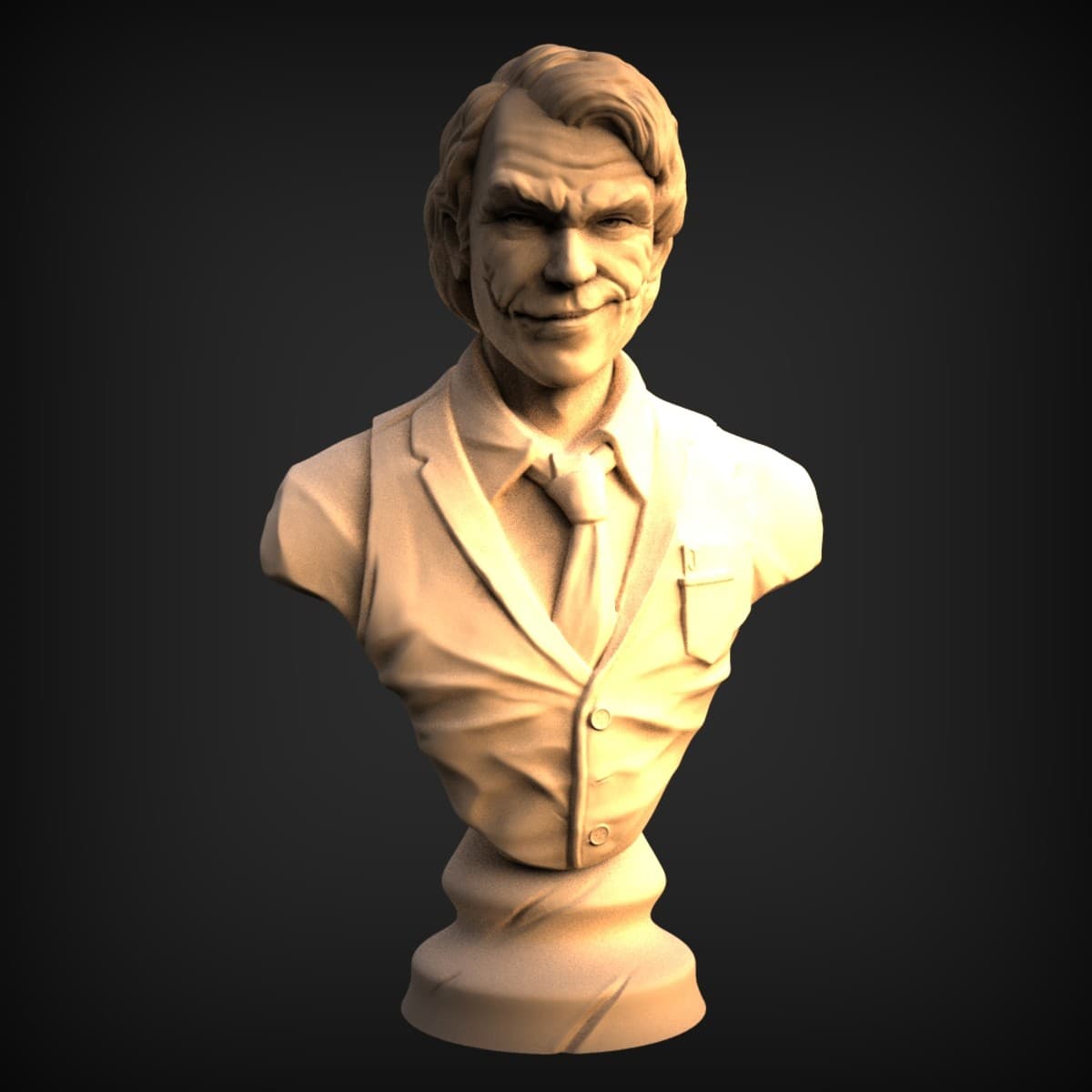 Grinning Suited Gentleman Bust