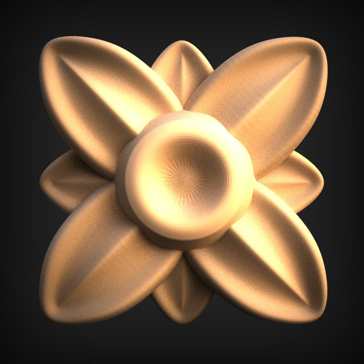 Eight-Lobed Floral Rosette Medallion