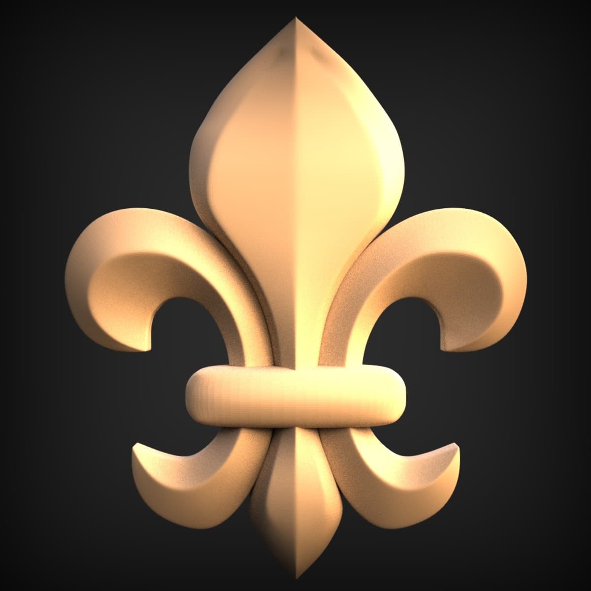 Fleur-de-Lis Relief Appliqué
