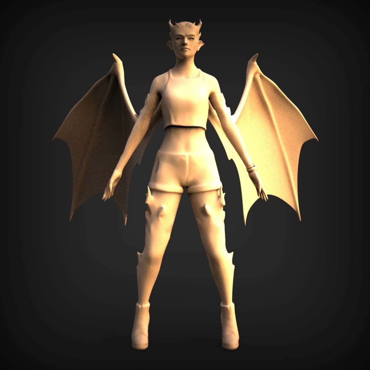 Winged Demoness Fantasy Figure