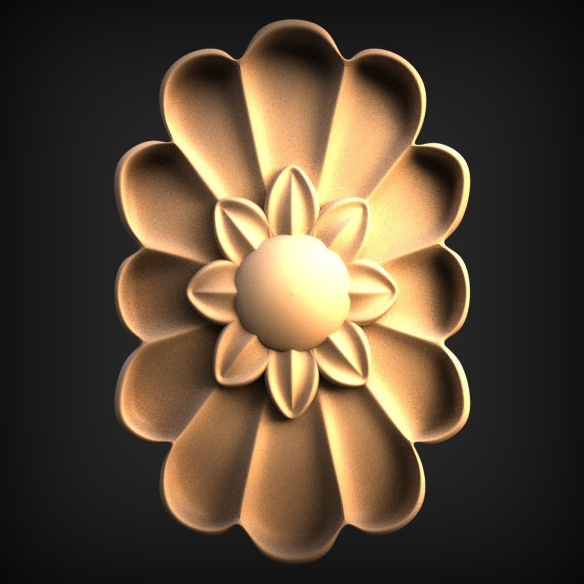 Two-Tier Dahlia Rosette Onlay