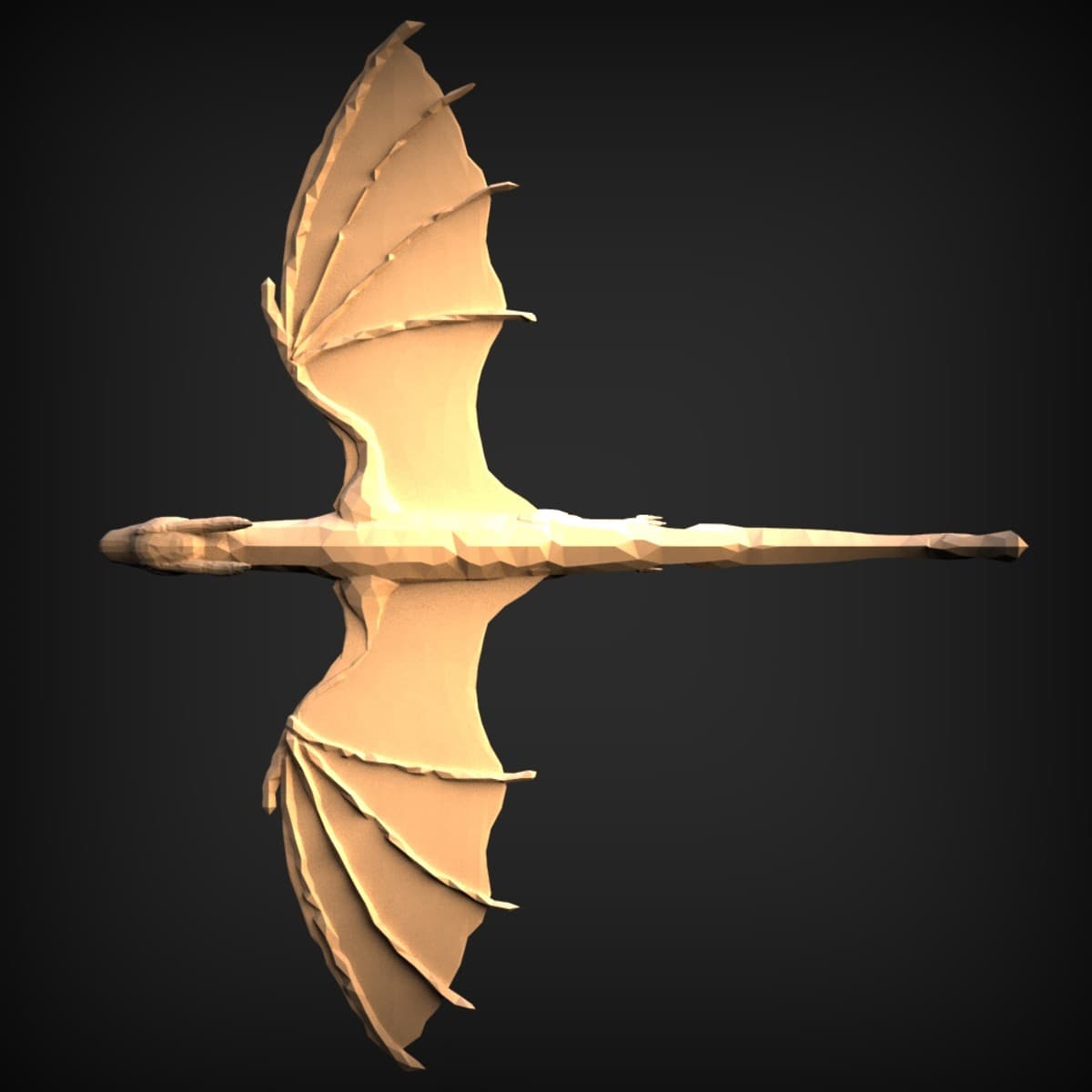 Winged Dragon In Flight