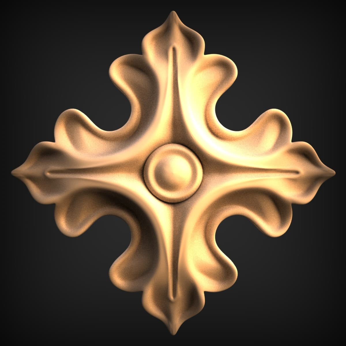 Quatrefoil Petal Rosette Onlay