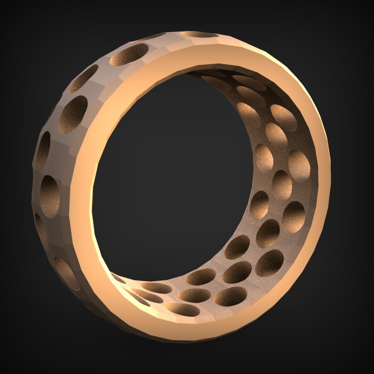 Dimpled Golf-Ball Textured Band