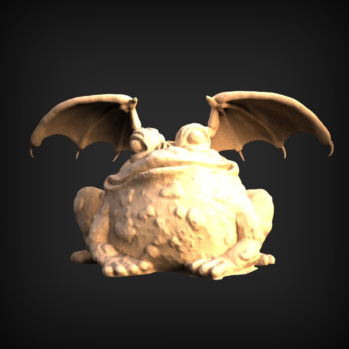 Bat-Winged Toad Creature Figure