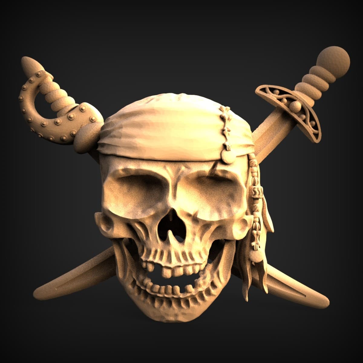 Bandana Pirate Skull and Crossed Swords