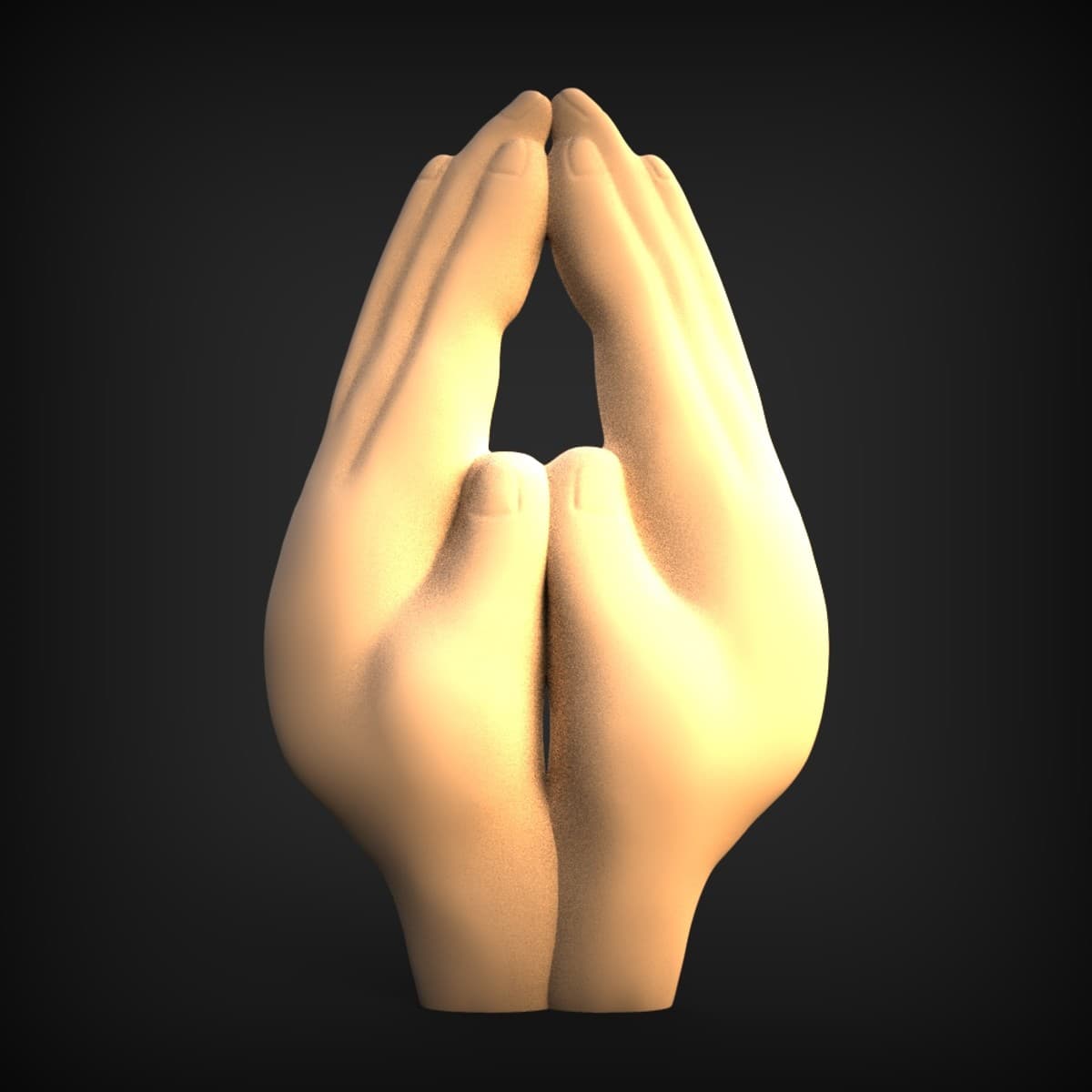 Cupped Praying Hands Sculpture