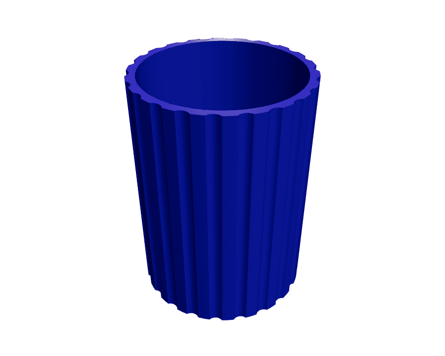 Fluted Desk Pot
