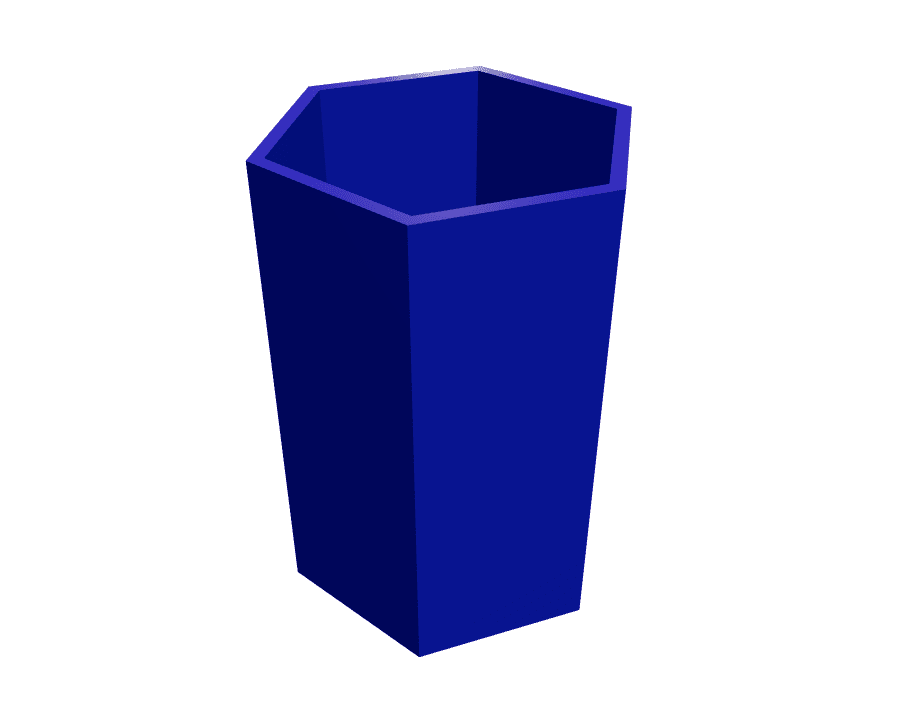 Faceted Hex Desk Pot