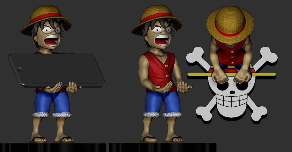 Luffy Joystick Cell Phone Support