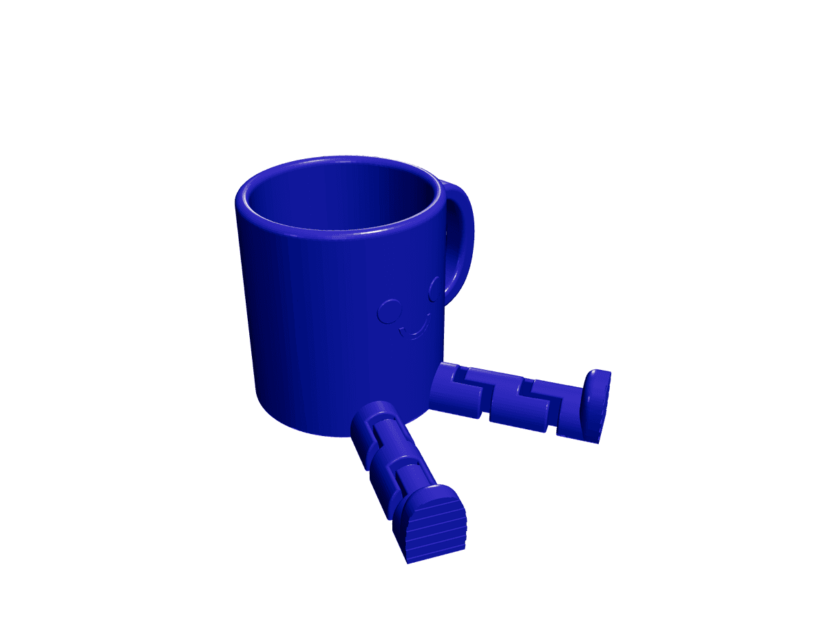 Coffee Mug Planter(Legs)(Face)(No Drain Hole) Organiser