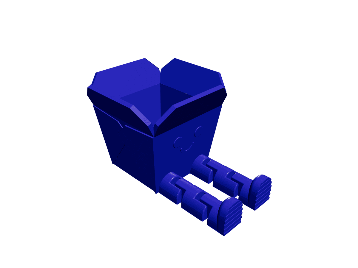Chinese Takeout Box Planter(Legs)(Face)(No Drain Hole)