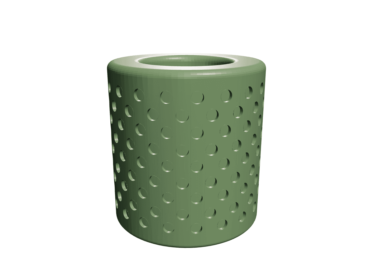 Candle Holder with Crystal Holes