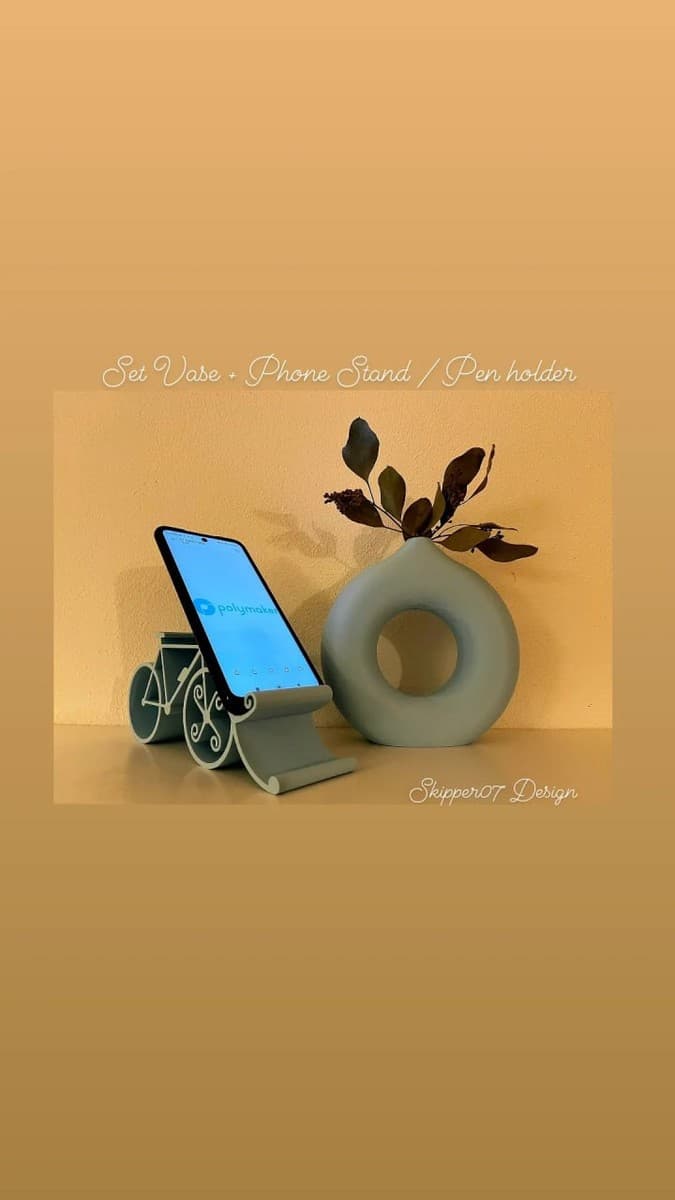 Phone Stand Pen Holder