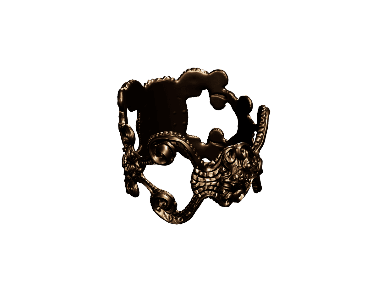 Ornate Skull Ring Trajan 1990 Cults 3 D