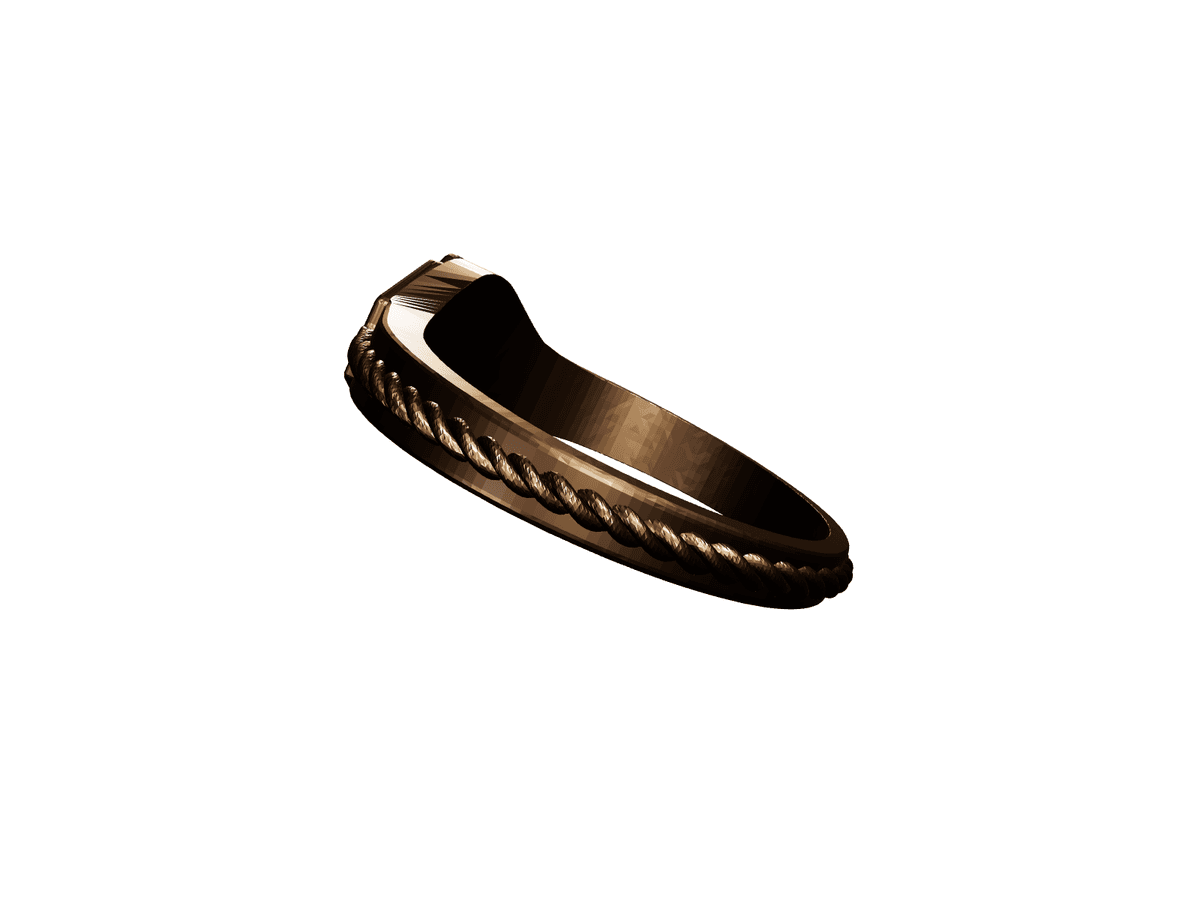 Narya Rope-Twist Band Ring for Cosplay and Casting