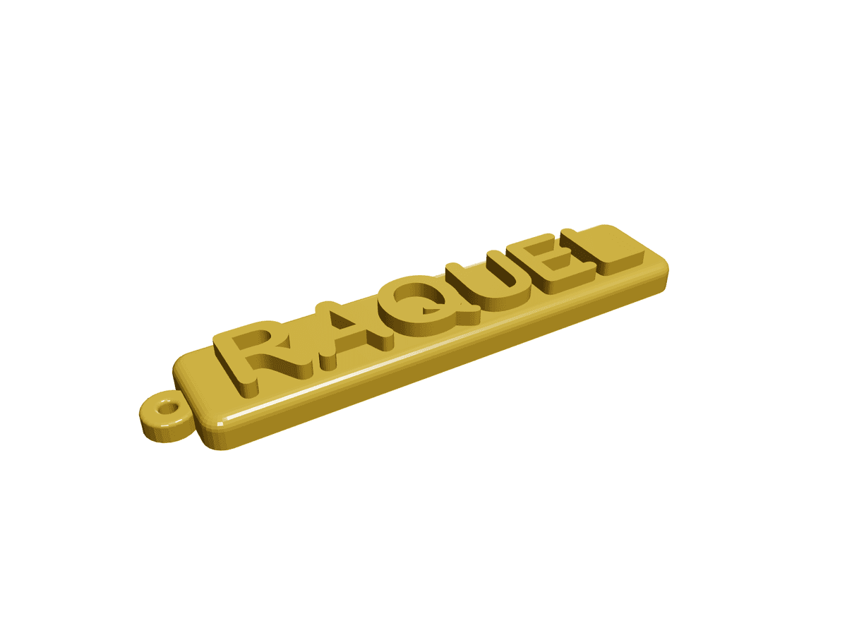 Raquel Name Keyring with Raised Lettering