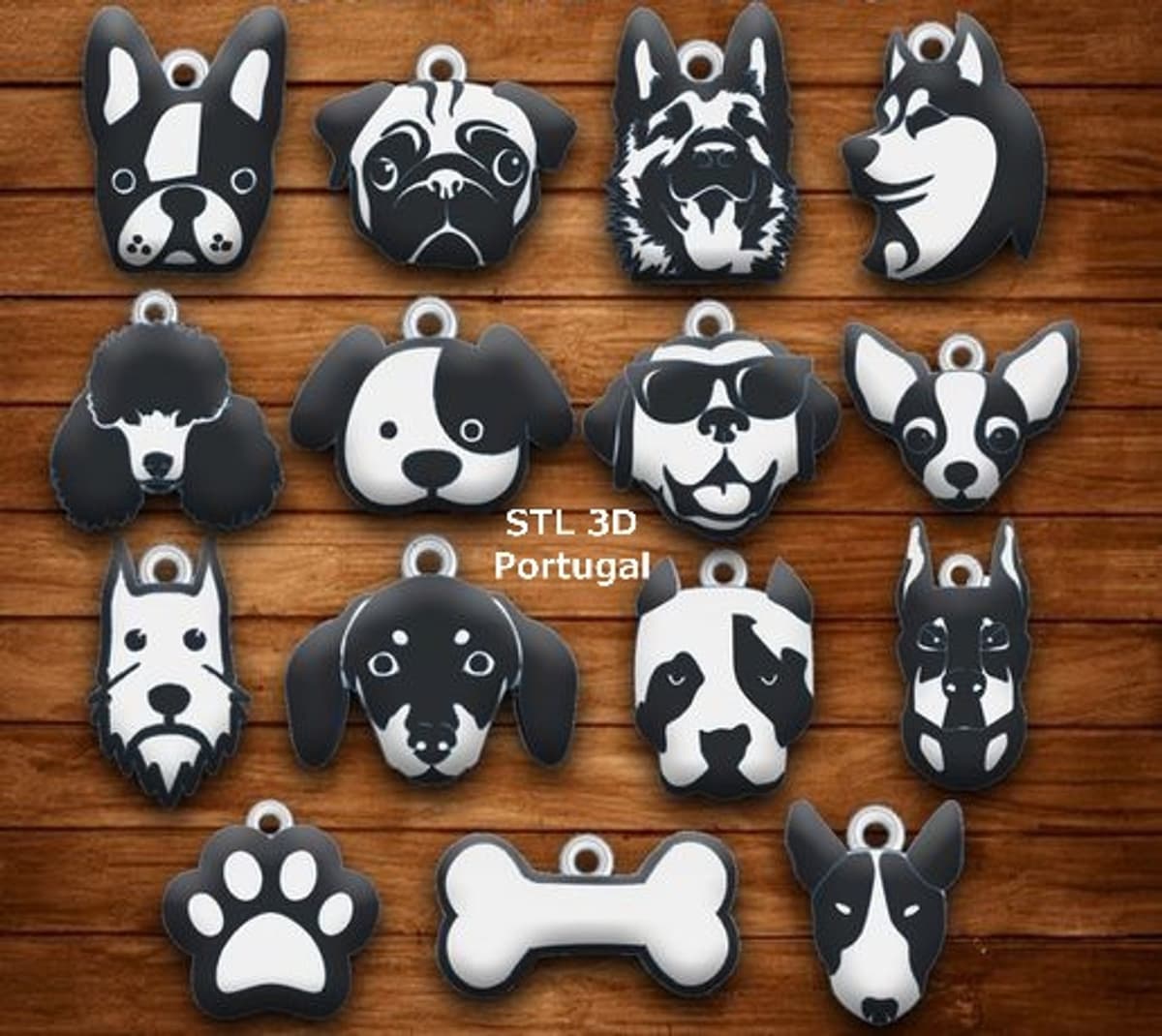 Animal Dogs Keychain STL 3D Portugal