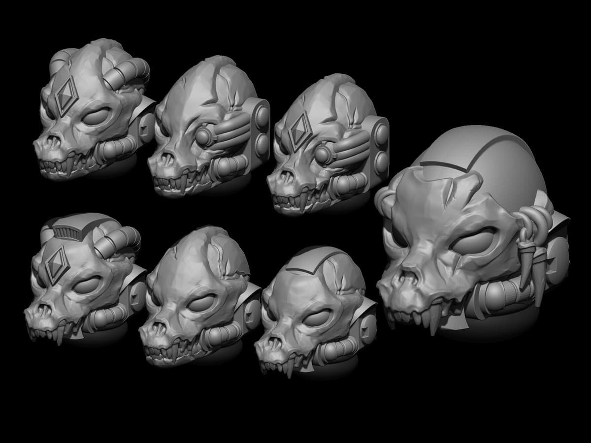 Space Wolves Helmet Bits Helmets