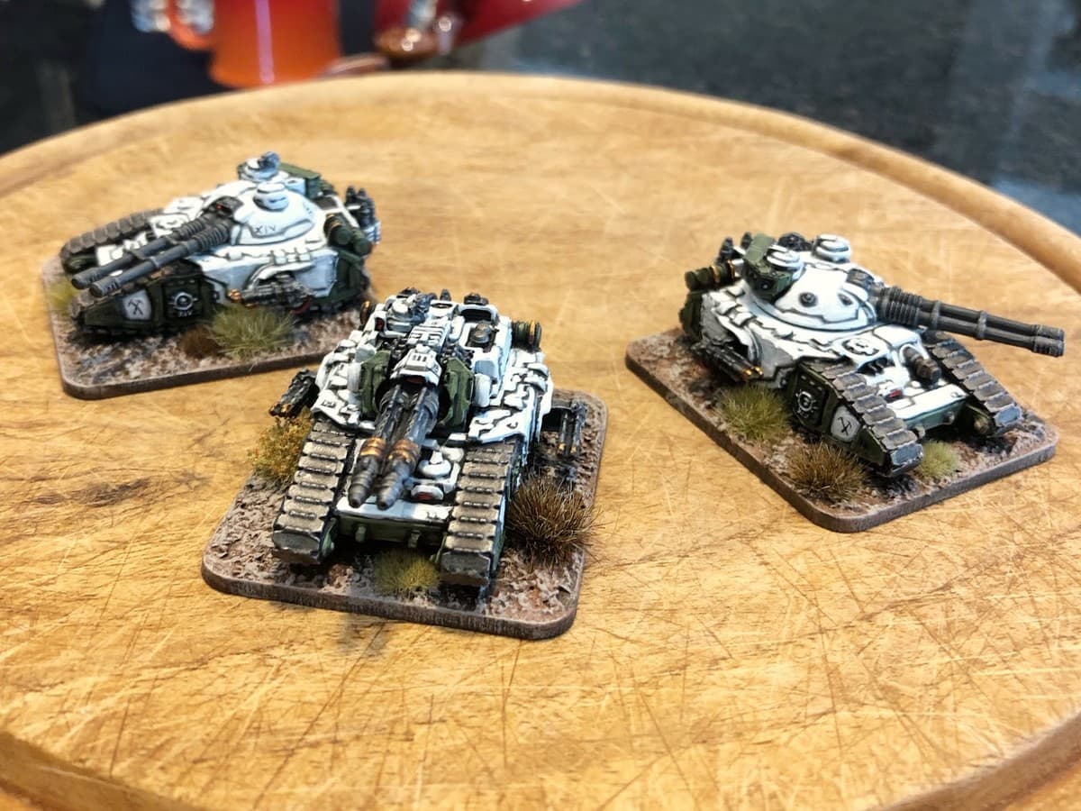 EPIC SCALE Space Marine Tank Collection By Woodish