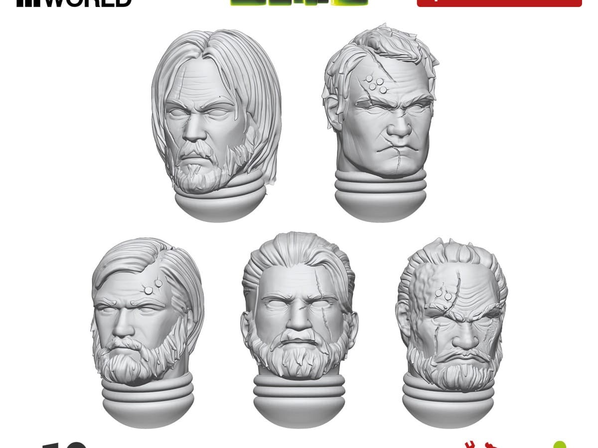 Space Soldier Heads Set B