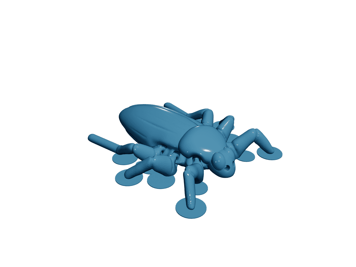 Articulated April Fools Spider And Cockroach