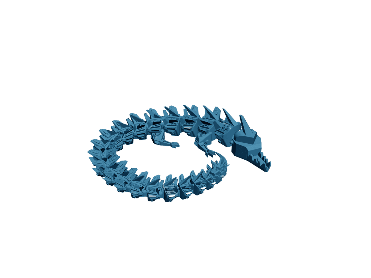 Articulated Dragon Robot With Moving Jaws
