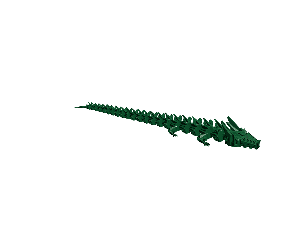 Articulated Dragon Robot With Moving Jaws