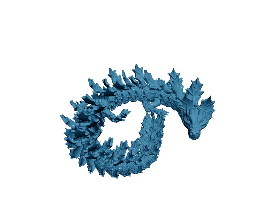 Holly Wreath Dragon — Articulated Flexi