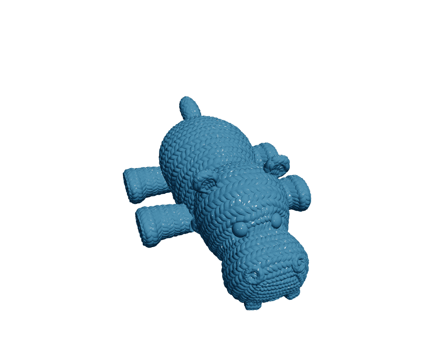 Crochet Hippo — Articulated Flexi