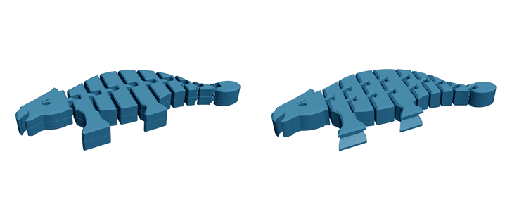 Armoured Ankylosaurus — Articulated Flexi