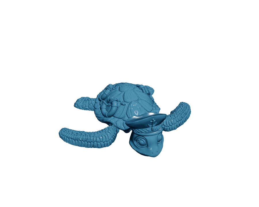 Navy Captain Turtle — Articulated Flexi