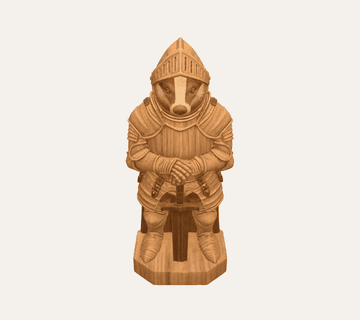 Badger Knight in Fluted Plate